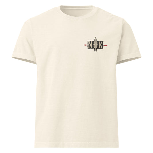NOK Let'er Buck vintage white t-shirt, front view