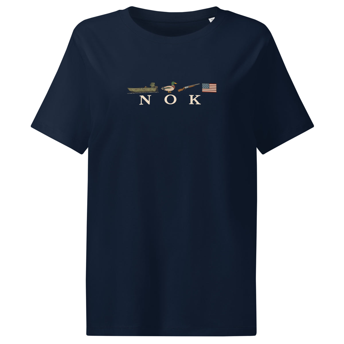 NOK All American women's t-shirt, french navy, front view